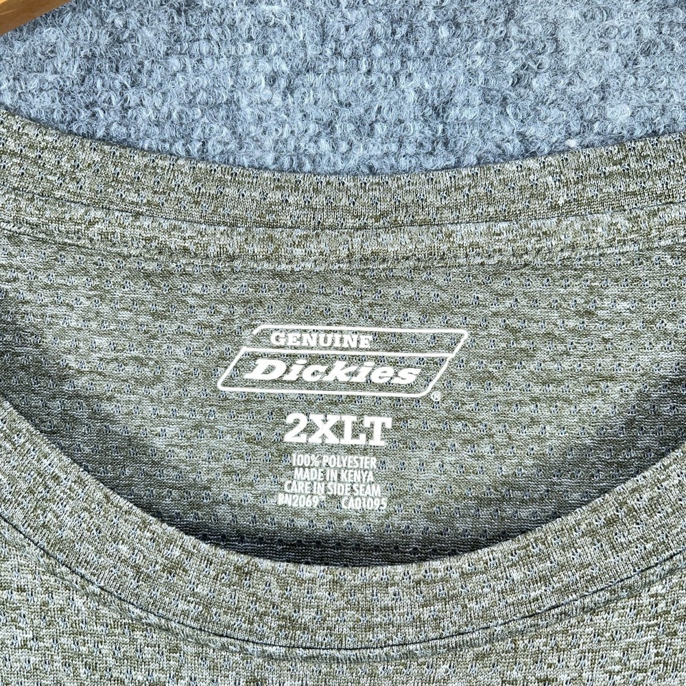 Dickies Shirt Mens 2XLT Green Mesh Active Lightweight Casual Outdoor #AB682 - Picture 3 of 7